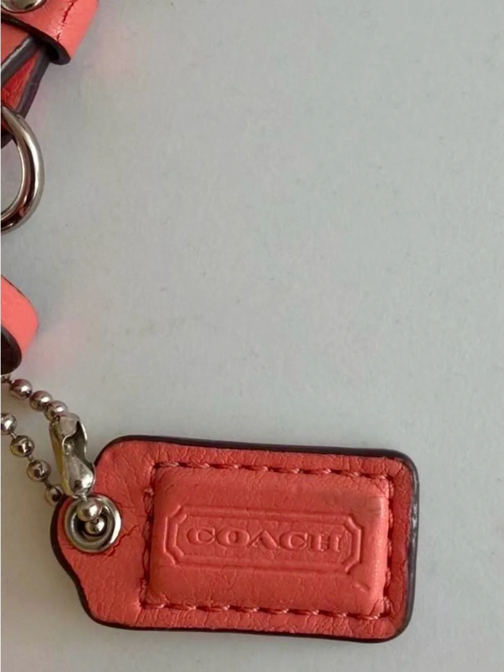 COACH Striped Multi-Color Wristlet — Coral, Blue, Teal & Pink